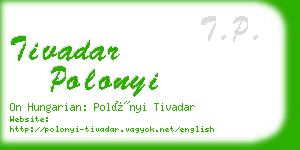 tivadar polonyi business card